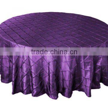 Pintuck taffeta round table linen/table cloth for weddings