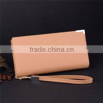 Low Cost Fashion PU Leather Unisex Card Long Wallet Hand Purse for Men