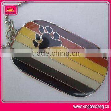 Fashion epoxy coating dog tag with custom logo