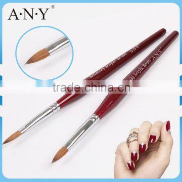 ANY UV Coating Wood Handle High Quality Acrylic Nails Nail Art Kolinsky Brush