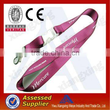 China manufacture fashion smoothly custom cheap nylon keychain lanyard