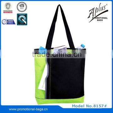 nice promotional shopping bag with zipper pockets