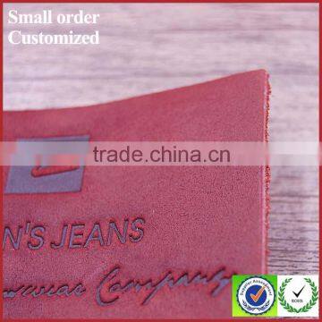 Iron On Delicate Branded Denim Jeans Hat Enamel Metal Real Leather Label Patch photo-3