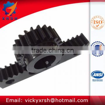 Manufacture C45 straight rack and pinion (black oxide) with factory price