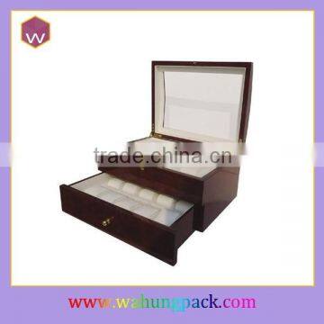 Double - layer 20 slots custom wooden watch storage box