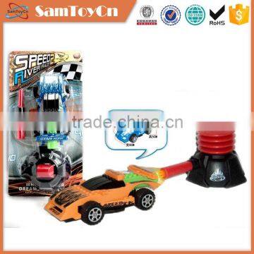 Plastic air pressure racing car toy