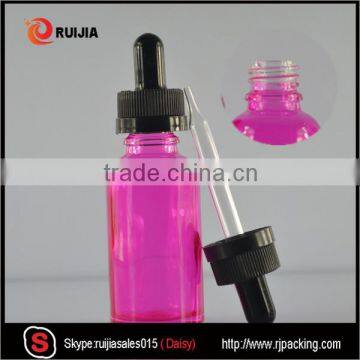 China Supplier e Liquid Pink 30ml Glass Dropper Bottles Childproof e Liquid Bottle photo-2