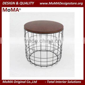 MA-MD109 Metal Frame Designer Round Wire Coffee Table