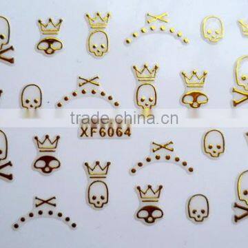 12Designs Golden Nail Art Water Decal Sticker Transfer Stickers (XF6061-6072)HN1810 photo-5