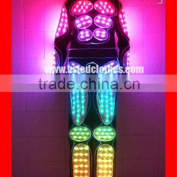 Programmed LED robots dance costume for tron dance 2016 hot