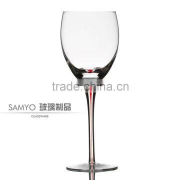 SAMYO handmade home usage thin stem red wine glass with high quality