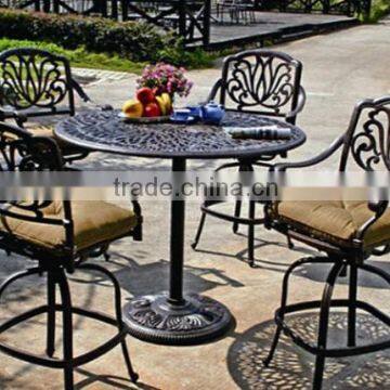 NEW! 3 PIECE TULIP CAST ALUMINUM BISTRO SET - ANTIQUE COPPER - 4 CHAIRS + TABLE