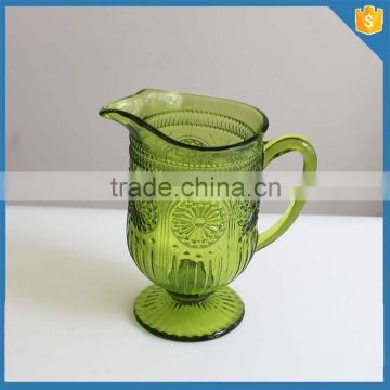 Creative 2015 Solid Color green colored glass pitcher for water