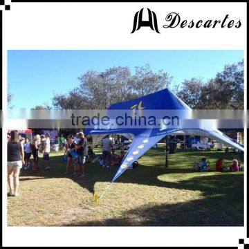 Heavy duty blue 19m star shaped tent/large event tent/100 person marquee tent for exhibition