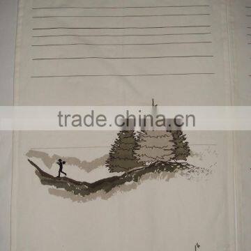 Printed high quality plain white 100% linen tea towels