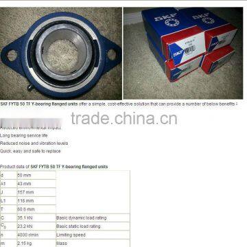 Y-Bearing Flanged Units Bearing Housing Units With Spherical Outside Surface Ball Bearing