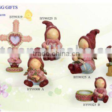 Polyresin kids for home decoration