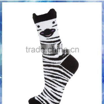 2014 custom Zak Zebra Top Face colored ladies socks