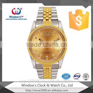 simple style business man watch with stainless steel watch band