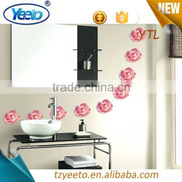 Drawing Room Flower Deco PVC Removable Sticker Home Decorative