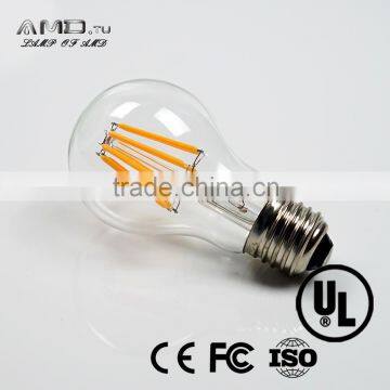A60 Led Filament Bulb E27 E26 Led Epistar Filament Dimmable Led Bulb photo-3