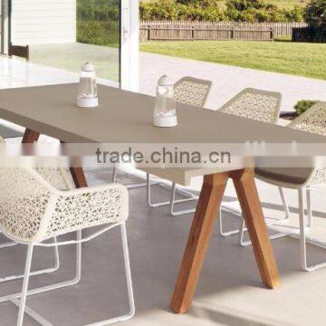 2015 Hot Sale Poly Rattan New Style Dining Set -Wicker Synthetic Rattan Dining Table and Chair -Outdoor Dining Room Furniture photo-3