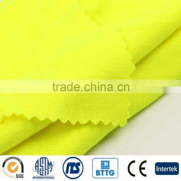 Knitted Modacrylic FR fabric in high visibility color to meet EN20471