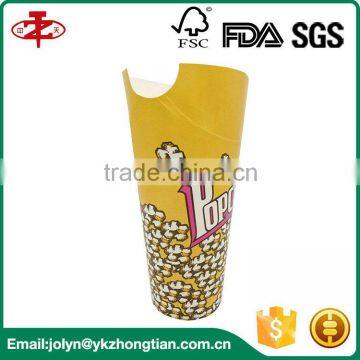 Hot Sale Healthy Disposable 22oz Folding French Fries Paper Cup