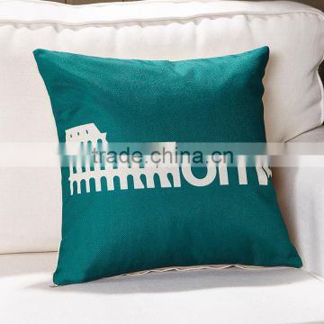 Buildings Printed Sofa Cushion Cover Simple Design Car Throw Pillow