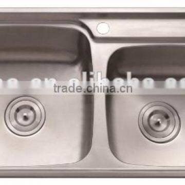 Top-Mount / Drop In Stainless Steel Double Bowl Kitchen Sink UC03