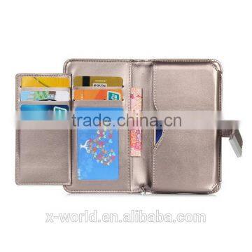 5.5inch 2 in 1 universal smart phone wallet style leather case