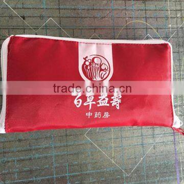 Folding Nylon Tote Bag Folding Bag Into Pouch Shopping Bag With Logo Customized photo-4