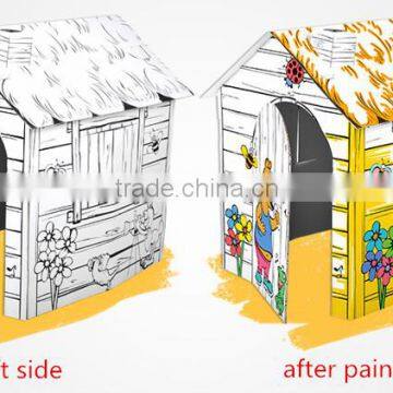CUSTOM OEM Kids Toy Cardboard Play House/ Cardboard Kids Play Toy Indoor Corrugated Paper Furniture