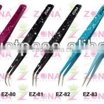 Purple Colored Eyelash Extension Tweezers