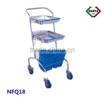 NFQ18 stainless steel dressing trolley,car cleaning trolley