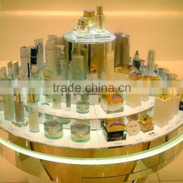 White acrylic table counter for cosmetics