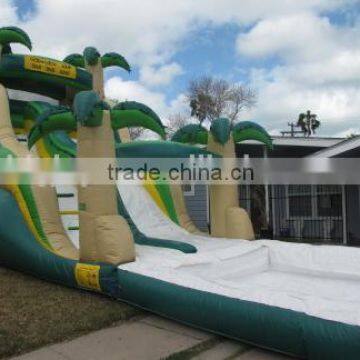 jungle inflatable slide with pool for sale, tropical inflatable slide with pool
