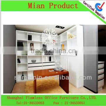 Elegant and beautiful Modern wooden corner bookcase bookcase with study table