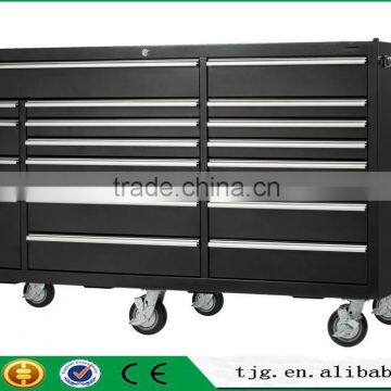 TJG-TC72B18 Tool Chest Wholesale Price 72" Steel Tool Chest 18 Drawers Black