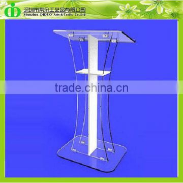 DDL-0041 ISO9001 Shenzhen Factory Wholesale SGS Test Clear Church Pedestal Pulpit