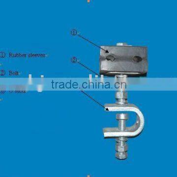 Down lead clamp for steel cable clamp