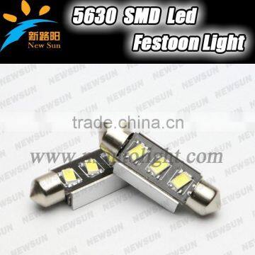 Hot sale C5W 3 LED SMD 5050 canbus constant current car plate/interior/turning light