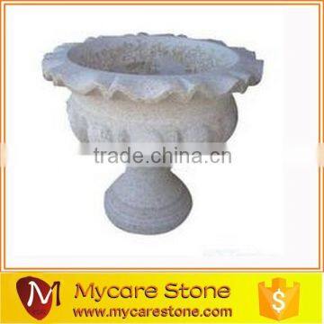 Chinese stone carved granite pot, stone flower planters