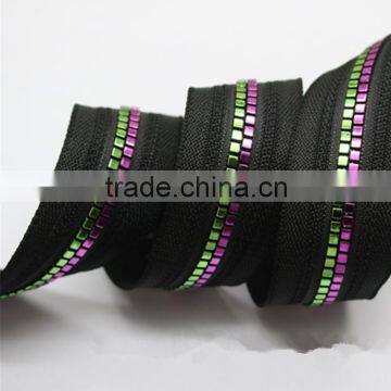 8# Plastic Derlin Resin Colorful Teeth Zipper Decorative Zippers for Garment photo-2