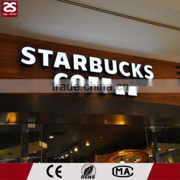 Factory direct sale frontlit letter logo led resin shop sign 3d sign and name