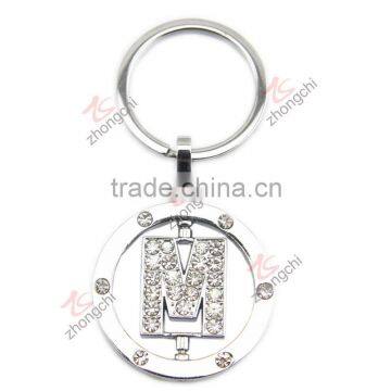 Crystals alphabet letters key ring