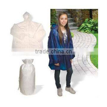 Lady's pvc poncho raincaot.