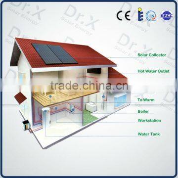 500L high quality split flat plate pressurized solar hot water system price