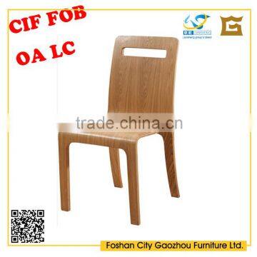 Wooden frame wood design solid wood dining chair