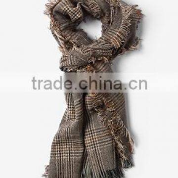 2016 Latest Fine Cheap Unique Checkered Pattern Cotton Scarf Unisex photo-6